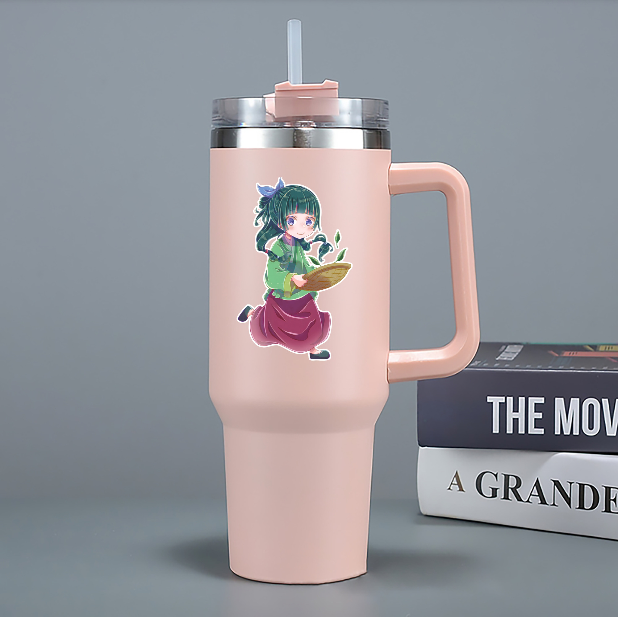 （画像用） 薬屋のひとりごと The Apothecary Diaries 1200mL車用タンブラー - クリスタルステッカー（プラスチックストロー付き）